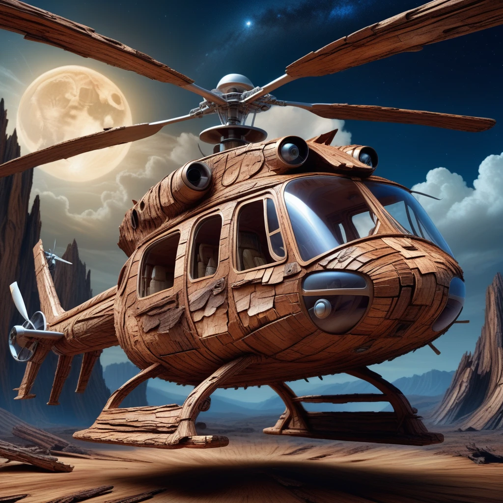 made out of Jed-brk, masterpiece, full of details, sharp and in focus, Concept art, Helicopter, Stars in the sky, <lora:BorkStyle:1>, fine artistic composition, cinematic light, sublime, professional fine composition, fine detail, intense, professional creative, extremely rich detail, surreal, very