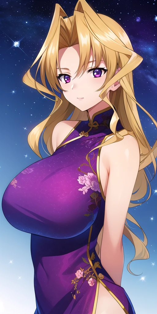 Princess Cut,naked, 光沢のあるnipple、(masterpiece),(highest quality:1.0), (ultra high resolution:1.0), Detail view, 8K, anime, masterpiece, brown eyes、nipple、provocative look Blushing wavy hair very big breasts Fair skin Very detailed breasts Very detailed eyes beautiful starry sky、grassland、thick eyebrows、I'm looking here、one girl,grasslandの背景、Blue sky、show off breasts、