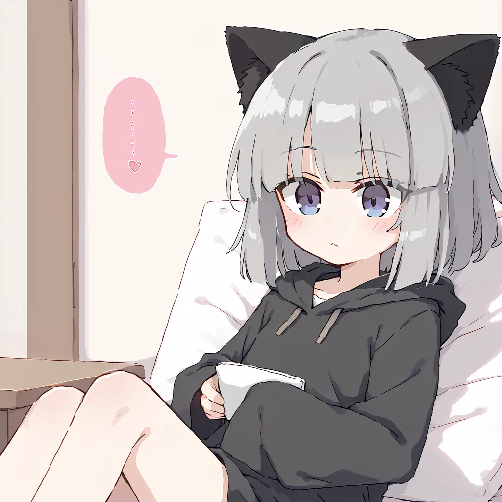 <lora:Keke:1> 1girl, cat ears, animal ears, grey hair