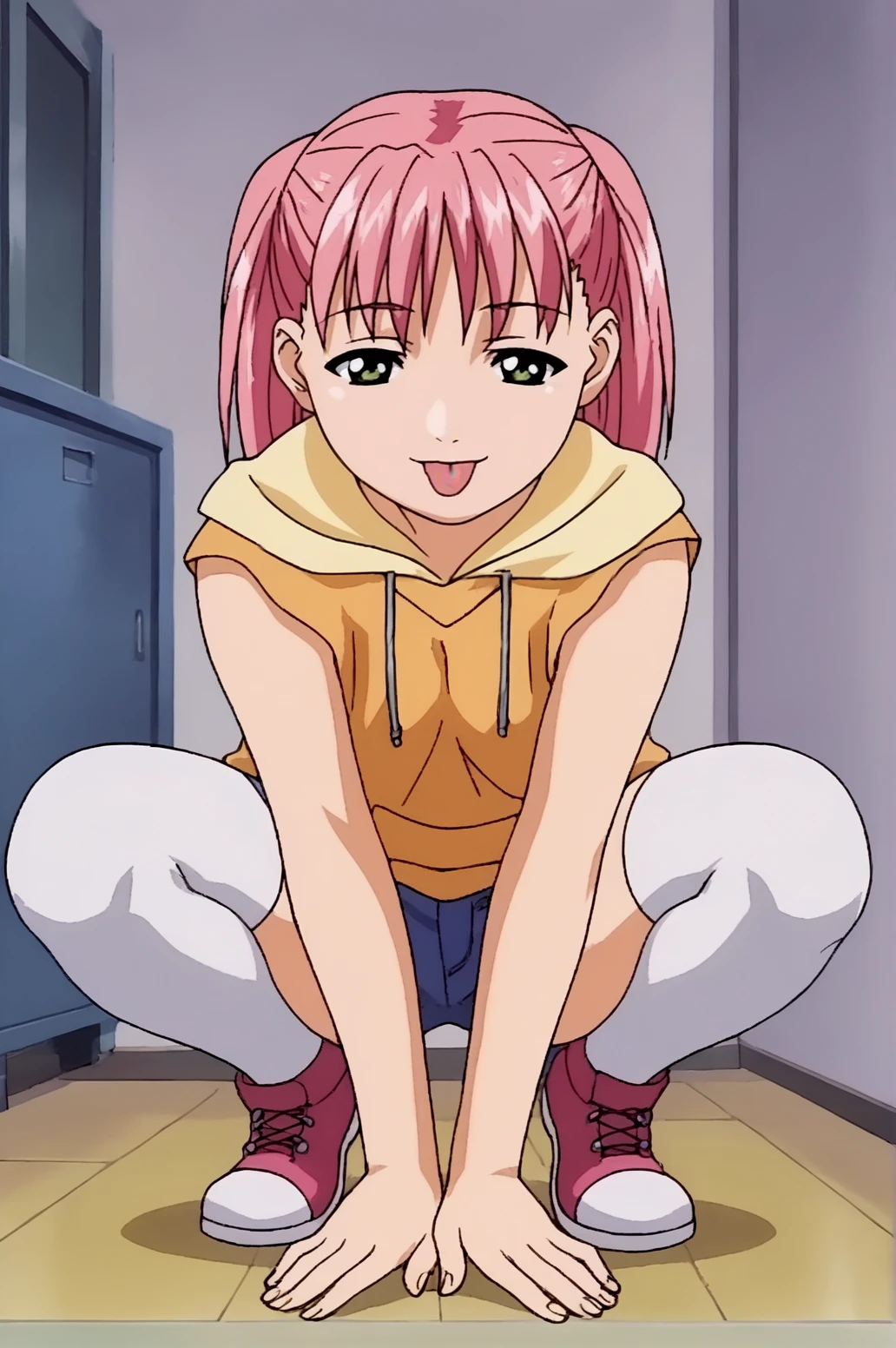 IchimonjiAkane,1990s (style), red_bow,  twintails,1girl,masterpiece, expensive quality, very_expensive_solve, big_file size, full color,(completely nude:1.2),pussy,niplles,(vaginal sex:1.2),flat chest,(loli kid),(blush sticker:1.1),