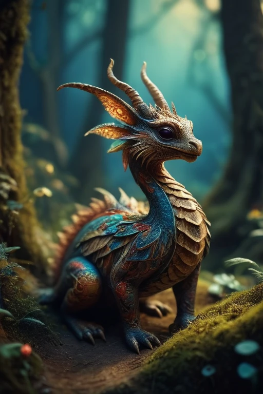 cinematic still very detailed awesome creature made of batik, magical landscape with enchanted elements, fantasy art style, intricate details, ultra sharp, exquisite detail, flawless composition, vivid colors, masterpiece, exciting background, <lora:Indonesian_Batik_Morph:1> . emotional, harmonious, vignette, highly detailed, high budget, bokeh, cinemascope, moody, epic, gorgeous, film grain, grainy