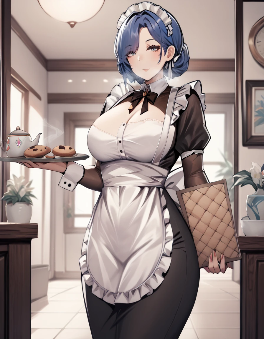 score_9, score_8_up, score_7_up, score_6_up, ,
<lora:PulenKompot-Siu_Siu0207_Style_PonyXL:0.8> siu0207, 1girl, maid, curvy, carrying a tray of tea and cookies,