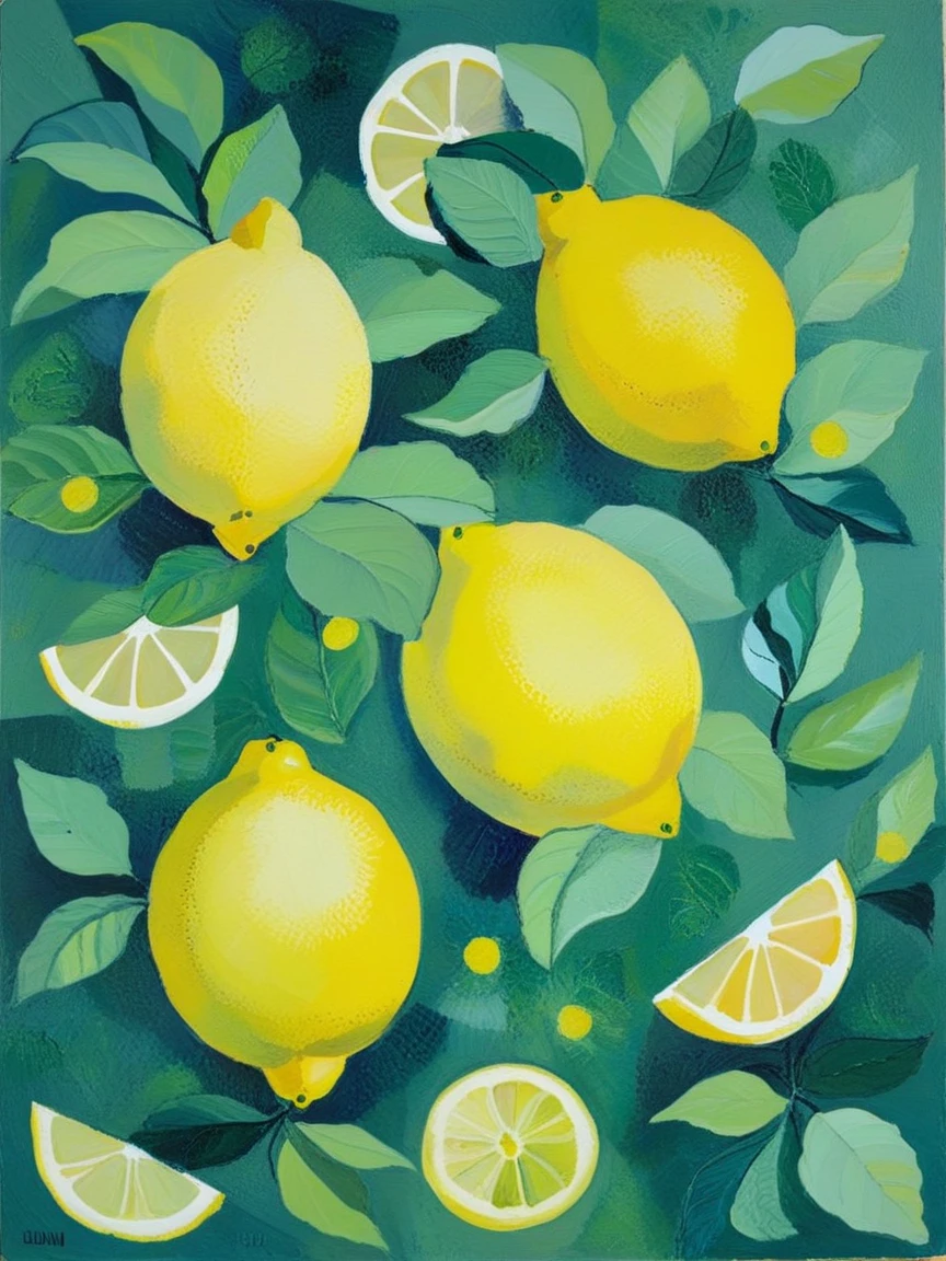 <lora:DunnXL:1> dunn, traditional media, abstract, painting (medium), lemon,