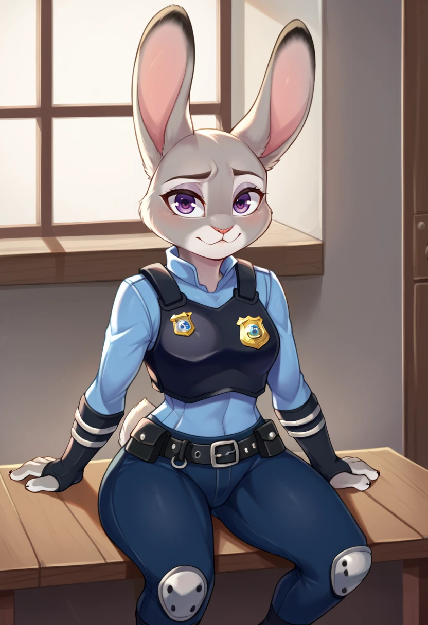 <lora:JudyHopps_v1:1>, judy, 1girl, solo, blue tie, jacket, pussy, high quality, masterpiece, good drawn artist,