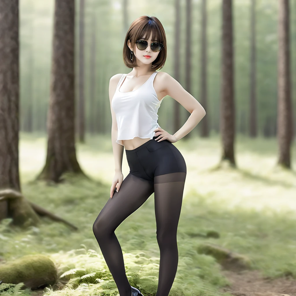 <lora:black pantyhose sdxl-000002:1>,
black pantyhose,cowboy shot,sunglasses,
1woman,solo,best quality,highres,masterpiece,
white short top tank,
full body,forest,dynamic pose,
facing viewer,looking at viewer,
white background,simple background,blurry background,