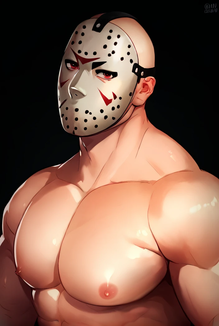 score_9, score_8_up, score_7_up, hockey mask, male, muscular, portrait, black eyeshadow, red eyes, bara
  <lora:Jason_Voorhees:0.9>, <lora:mentaiko:1> <lora:add_detail:1>