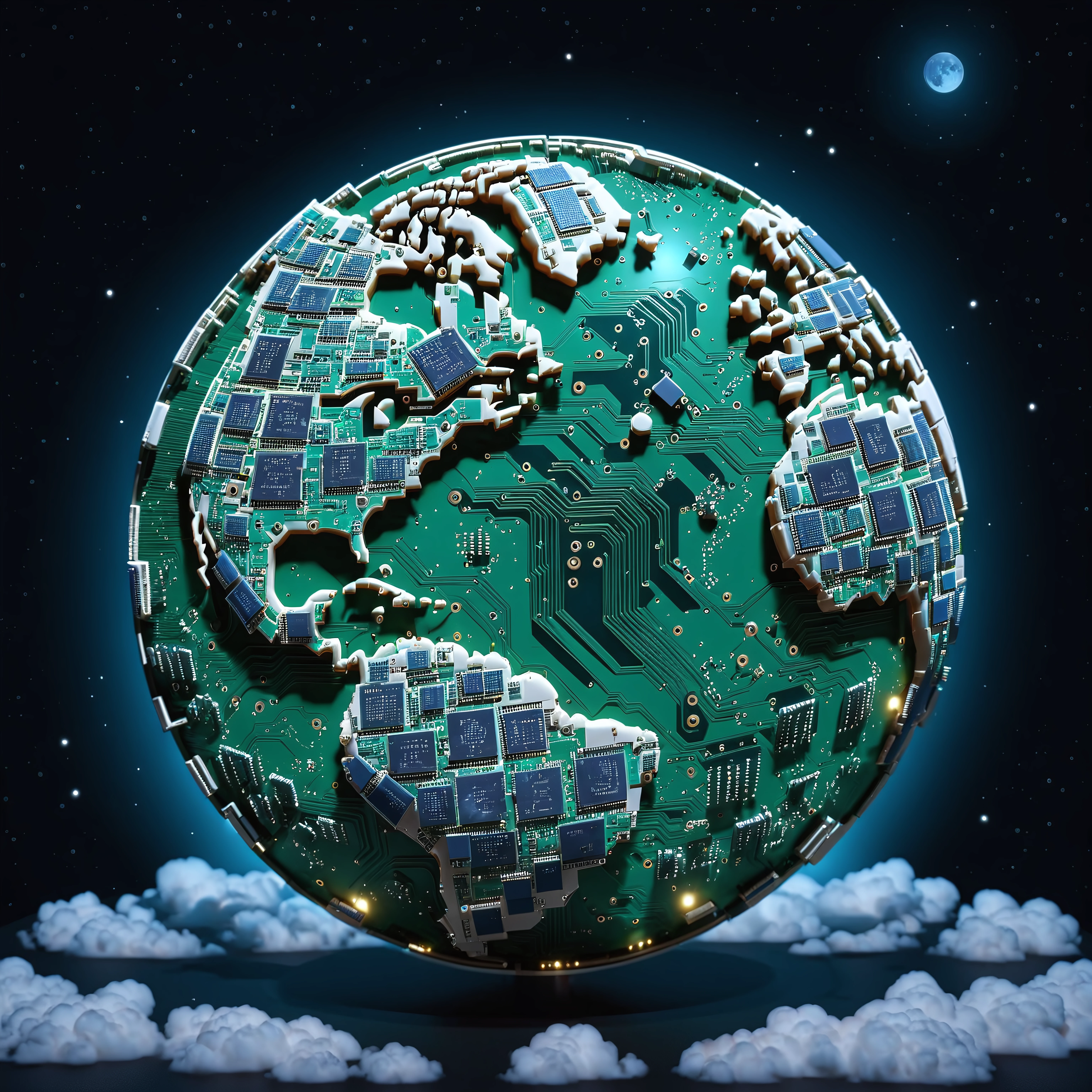 pcb_style, 3d full moon, planet, globe, night, clouds, realistic, photo, <lora:Styles\SDXL\PCB_Style_SDXL_-_Snoodler>