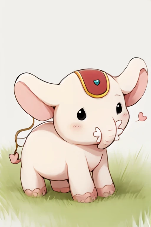 Paomi,elephant,all fours,wihte skin,heart tail,<lora:Paomi:1>,