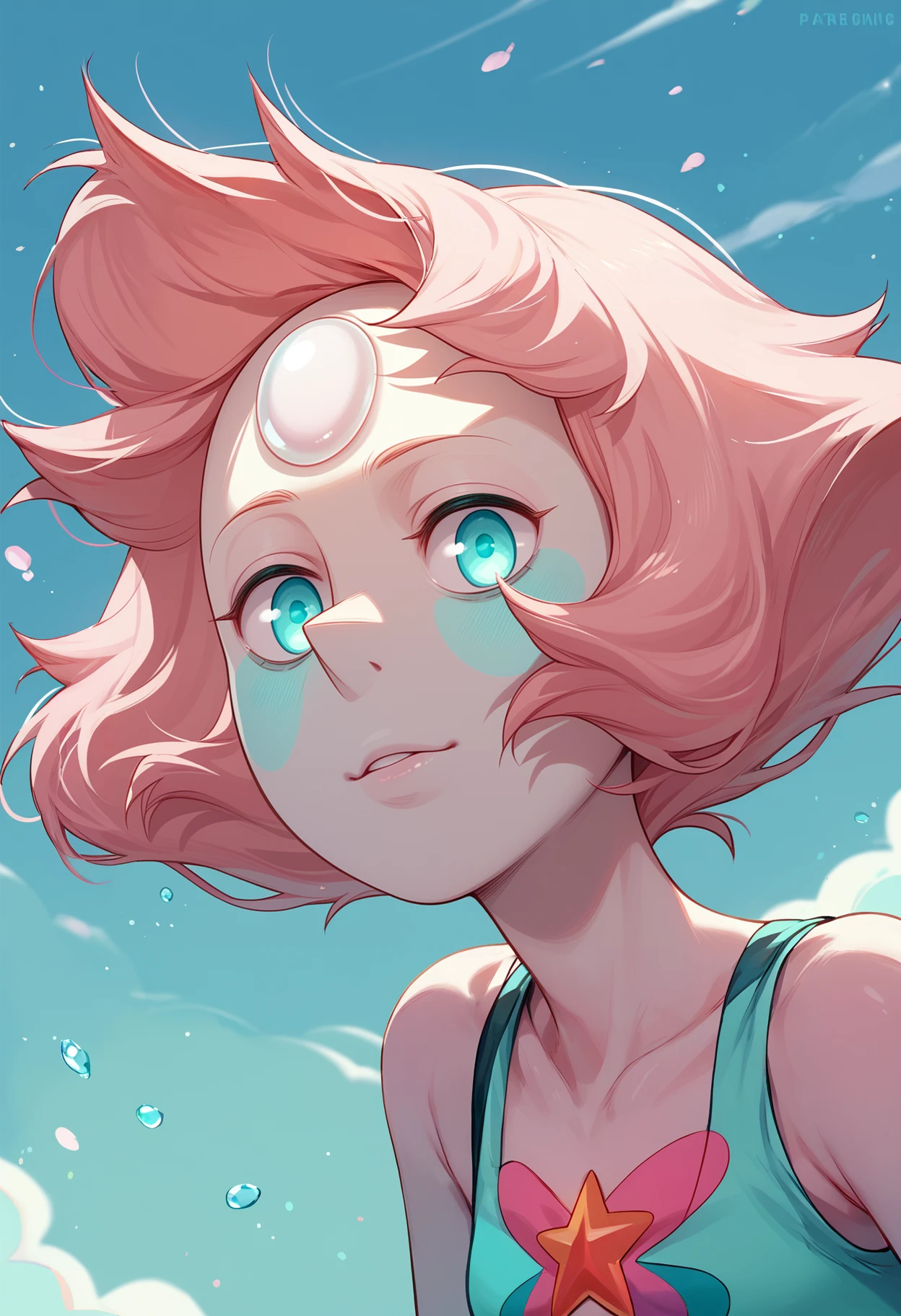 score_9_up, score_8_up, score_7_up, pearl_(steven_universe), steven_universe, 1girl, pink_hair, blue_eyes