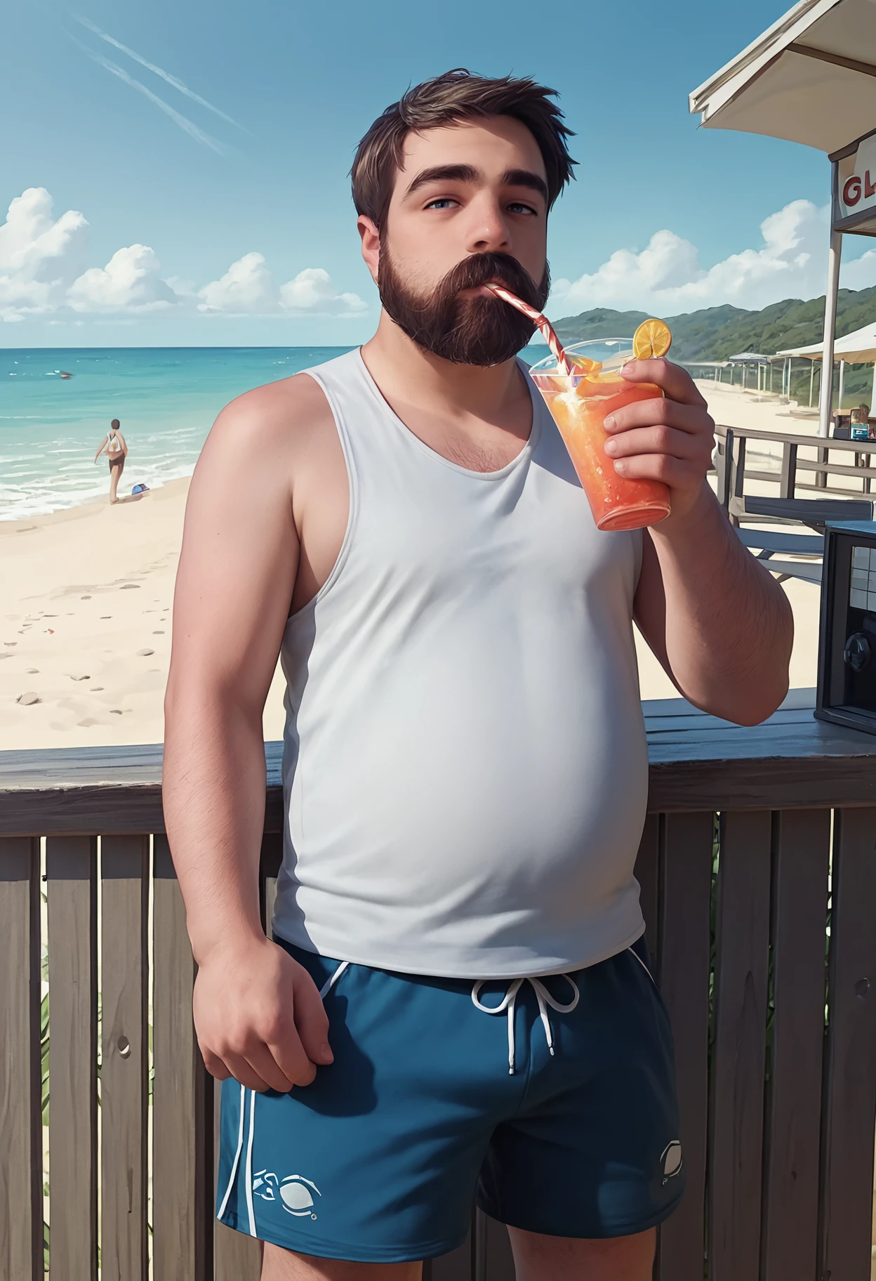 Homem caminhoneiro.
very long beard Only plump chubby extremely thick thighs large belly wearing only swim trunks, hold your hand in your swim trunks. Cabelo branco barba preto . Bastante pelos no corpo. Elegant garden setting. Pouco volume na virilha. He is making a selfie with his cell phone . He is sitting on the edge of the pool drinking a Hawaiian drink. Orgy scenario with men. Sexo com homens. Caresses with men . Nacionalidade turco, mexicano, havaiano, espanhol, grego.Only plump, chubby, extremely thick thighs, large belly, wearing only swimming trunks Green and gray or blue or white and red, Homem velho 56 anos tem uma barba Grande levemente grisalho, he is working inside a cafeteria preparing hamburgers, serving burger to customer. He is holding a plate with a burger and fries in his hands. He wears glasses.elevesta lying on an inflatable animal in the pool.
