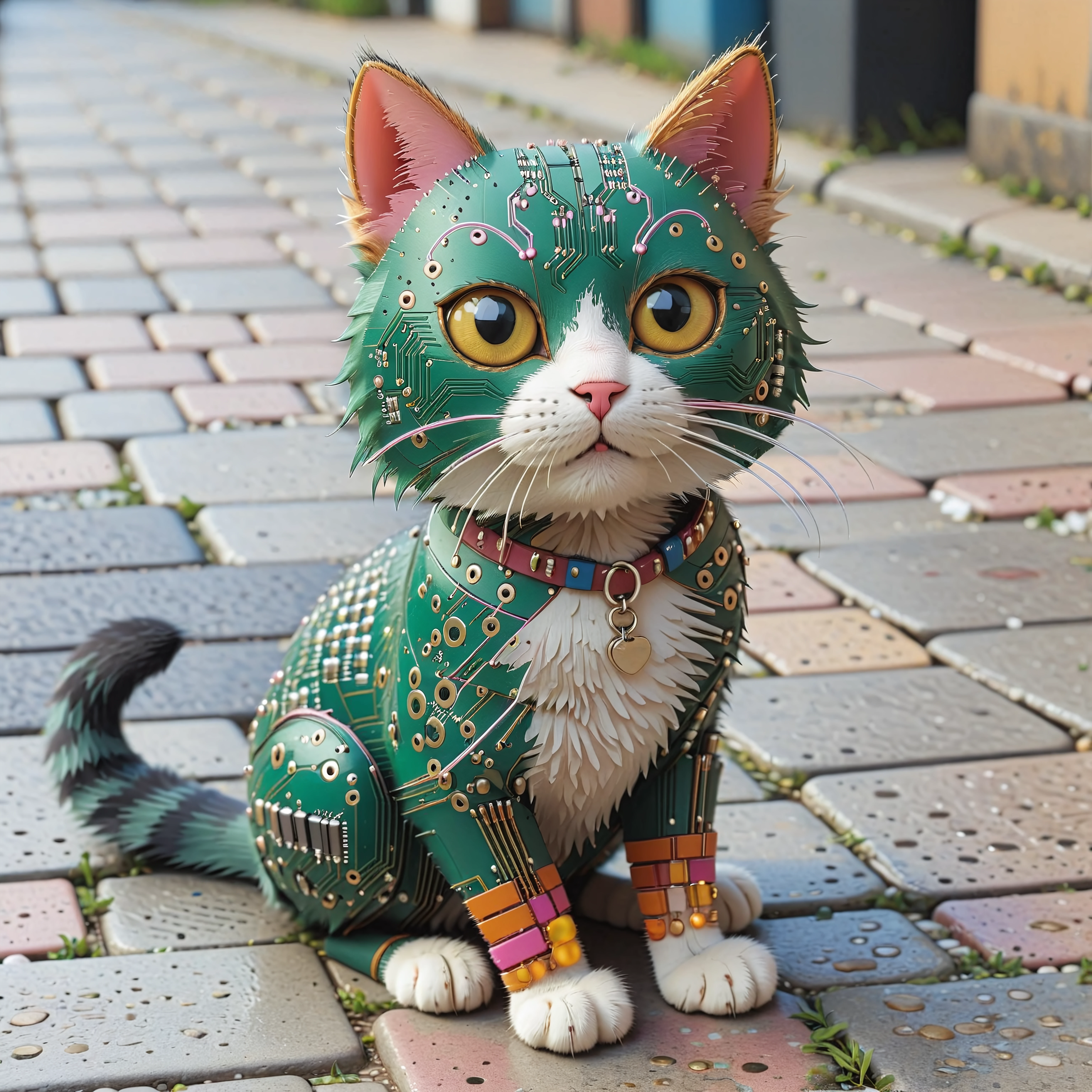 pcb_style, cat, animal, cute, sitting on sidewalk, <lora:Styles\SDXL\PCB_Style_[SDXL]_-_Snoodler>