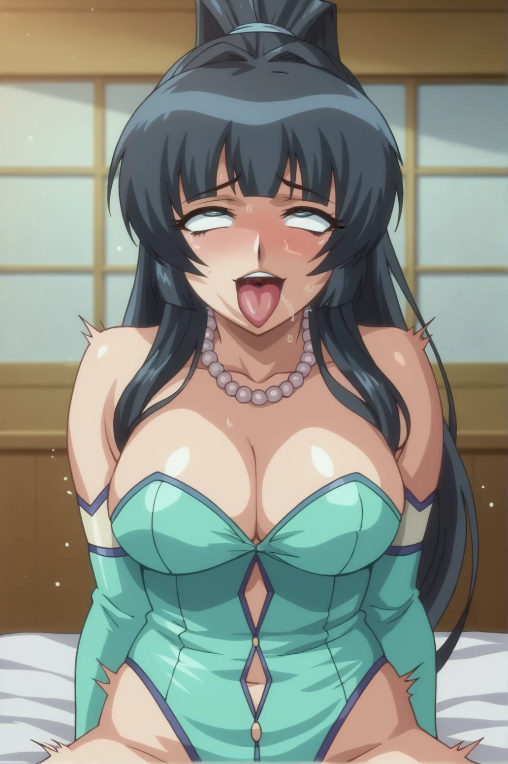 score_9, score_8_up, score_7_up,anime_source, source_anime, best background, detailed background, anime screencap,  Minako, 1girl, necklace, jewelry, leotard, elbow gloves, breasts, solo, breasts, naughty face, ahegao, trembling,  indoors,  <lora:JN_Jounouchi_Minako:0.8>