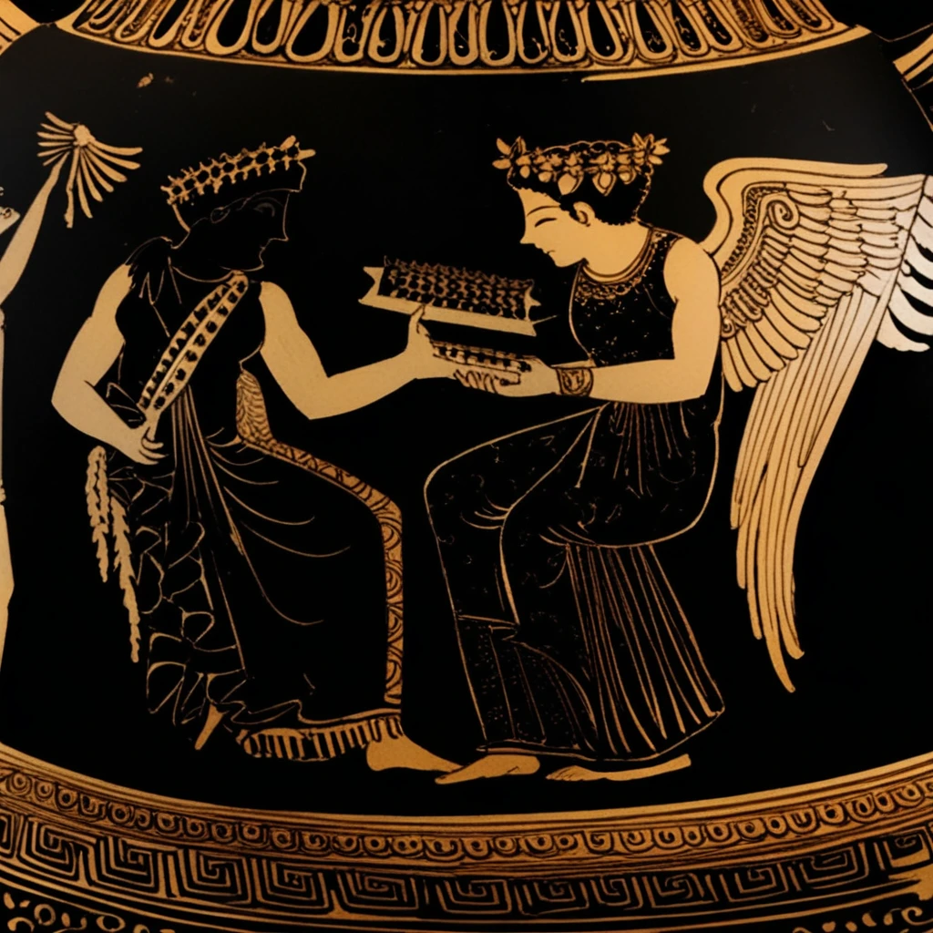 A beautiful couple of lovers
sat on top of a pedestal
( in CCDDA artstyle )