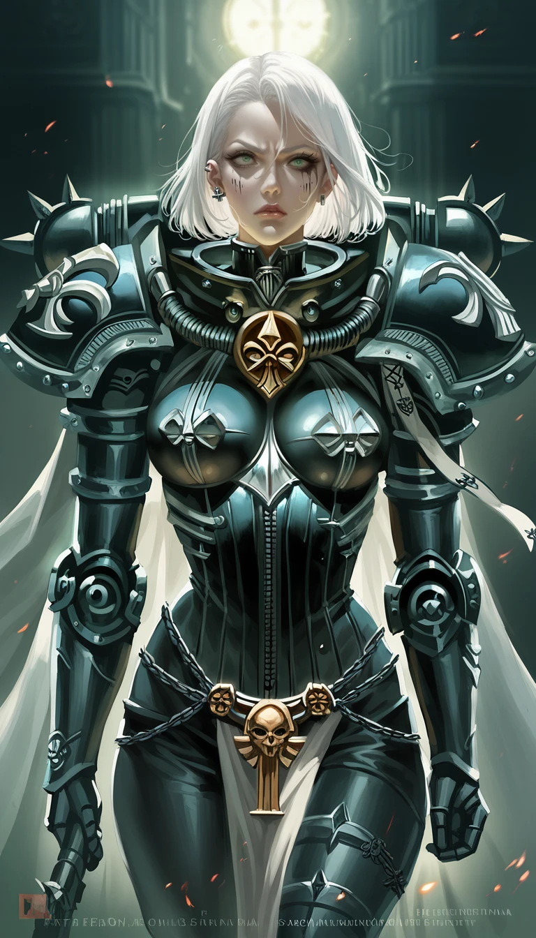 score_9, score_8_up, score_7_up, expressiveh, 1girl, adepta sororitas, wh40k, battle sisters, power armor, black armor, pauldron, 1girl, detailed face, white hair, beautiful girl, 
  <lora:Adepta_Sororitas_wh40k_Battle_Sisters:0.7>
<lora:Sakimichan_Style_till_24:0.8>, sakimichan,
, dark makeup, goth girl, green eyes,
<lora:Expressive_H:0.4>, Expressiveh,