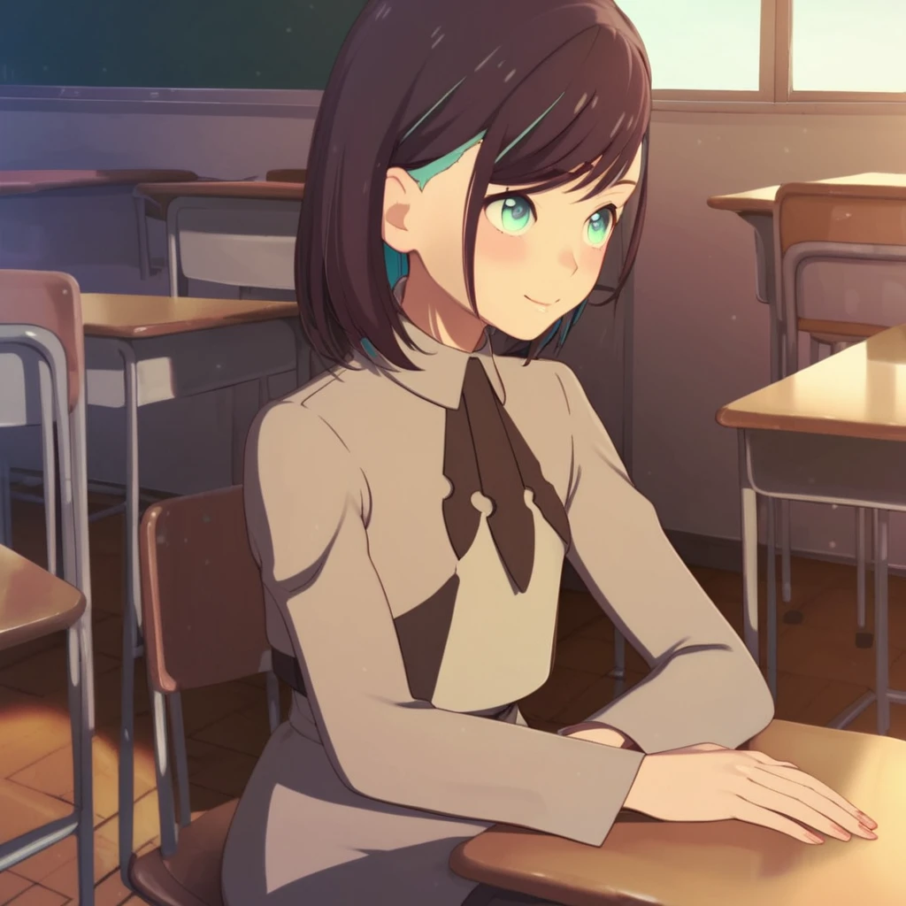 score_9, score_8_up, score_7_up, score_6_up, score_5_up, score_4_up, source_anime, , Iyo, smile, sitting, classroom