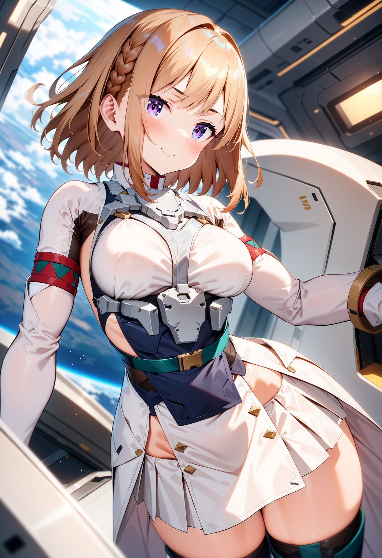 masterpiece,best quality,very aesthetic,absurdres,intricate details,rim light,1girl,
<lora:shiina_V4_6:1>,shiina,futumushi,black thigh boots,<lora:Fixhands_anime_bdsqlsz_V1:1>,
light_blush,smile,Space Station,starry_sky,flying,looking_at_viewer,cowboy_shot,, masterpiece,best quality, very aesthetic, absurdres, ultra detailed, high resolution, 4k, extremely detailed CG,