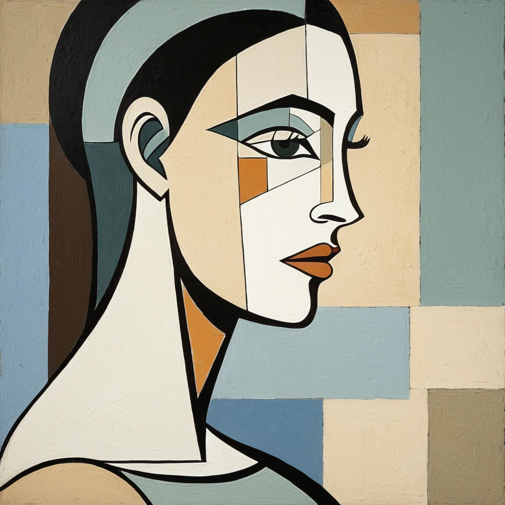 Picasso cubism art of a woman,subtle colors, minimalist, faint,  naxsctt,  <lora:naoscott_juggerX_xl_1_wocap-naxsctt-000080:1>