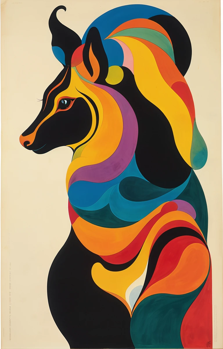 masterpiece,best quality,<lora:tbh368-sdxl:0.6>,illustration,style of Milton Glaser animals