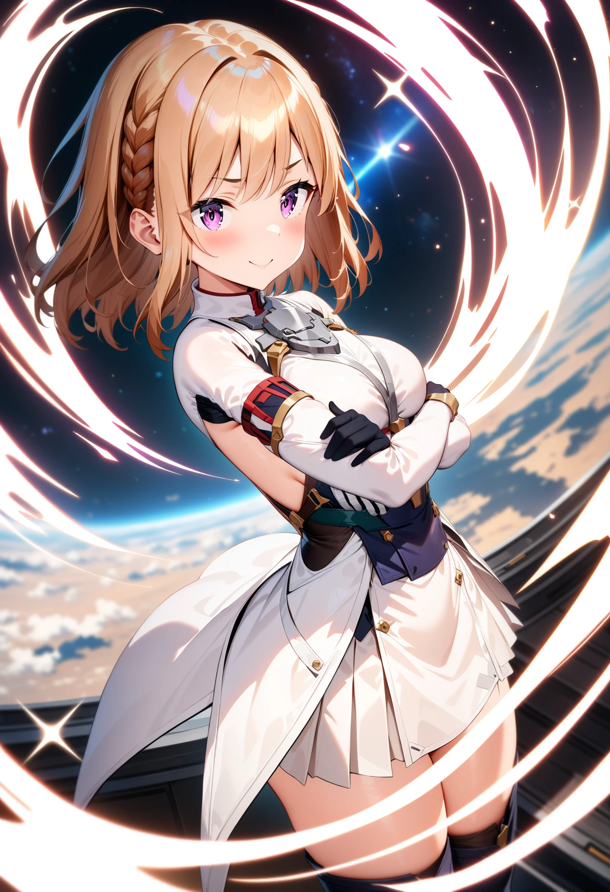 masterpiece,best quality,very aesthetic,absurdres,intricate details,rim light,1girl,
<lora:shiina_V4_6:1>,shiina,futumushi,black thigh boots,<lora:Fixhands_anime_bdsqlsz_V1:1>,
light_blush,smile,Space Station,starry_sky,flying,looking_at_viewer,cowboy_shot,, masterpiece,best quality, very aesthetic, absurdres, ultra detailed, high resolution, 4k, extremely detailed CG,