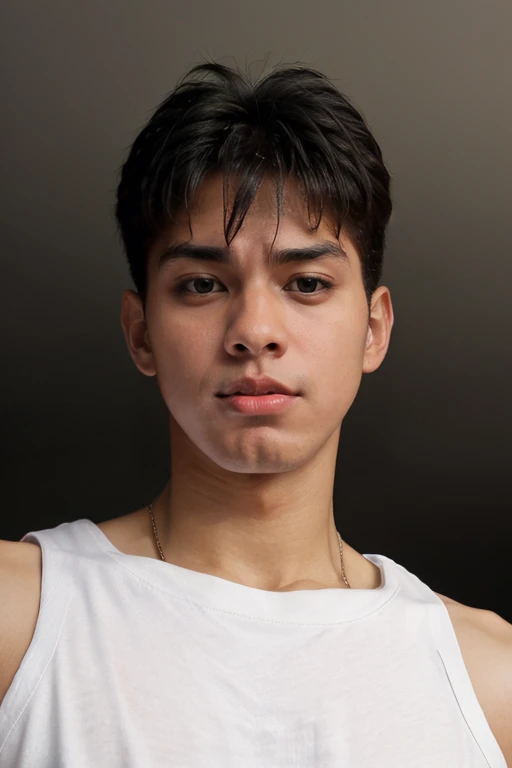 svesagas, face, realistic, man, male focus, (white latex tank top, tank top) <lora:NSFWFilter:-1> 1boy, solo, (absurdres, highres, ultra detailed), ((best quality:1.1))  <lora:svesagas-000009:0.9>