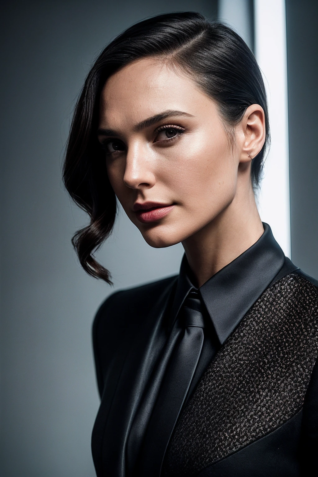 GalG_SoloTI_v2,
(In a sleek, professional outfit with tailored, high-quality fabrics and understated, elegant accessories, paired with a focused, efficient expression and a look of refined competence), (Amidst the polished, sophisticated settings of a high-end office or luxury environment with clean, modern lines and subtle, ambient lighting, where the blend of professional poise and attention to detail creates an atmosphere of elite efficiency and exclusive service:1.3), (refined:1.3), (analog, cinematic, muted tones, soft lighting, clean compositions, cinematic shot:1.3),
<lora:add_detail:0.6> epiCPhoto, PA7_Portrait-MCU,