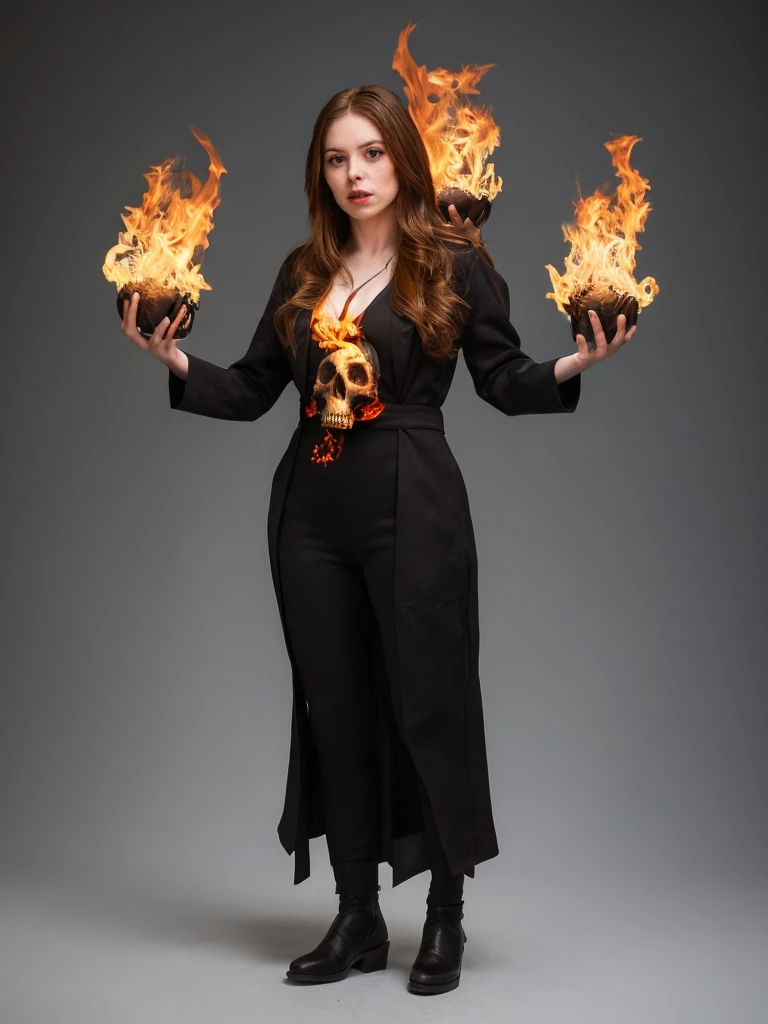 a professional absurdres intricately detailed sharp focus full body photograph of 1woman (Sydney_Sabiston:1.1),
juggling flaming skulls,
<lora:Sydney_Sabiston-SD-e15:0.8>