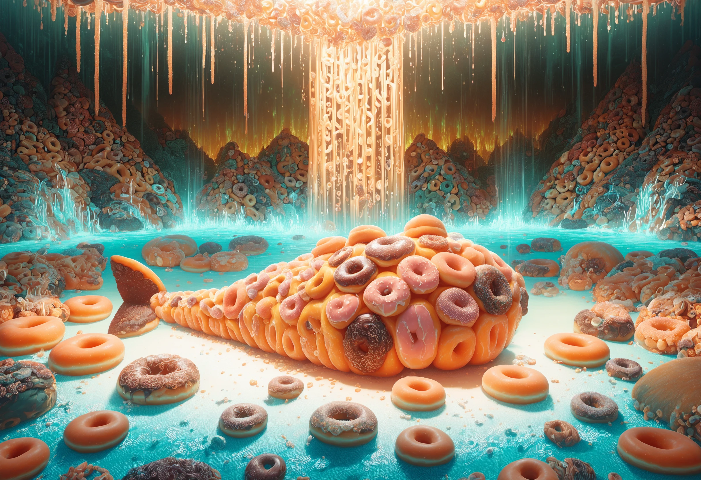 score_9, score_8_up, score_7_up, score_6_up, score_5_up, score_4_up, BREAK
d0nu71f13d,
background: ocean, underwater, kelp made of doughnuts, coral made of doughnuts
(fish made of doughnuts:1.4), (looking at viewer:1.2), (facing viewer:1.4), (looking at viewer:1.3)
made of doughnuts <lora:Donutified_World_Morph:1.3>