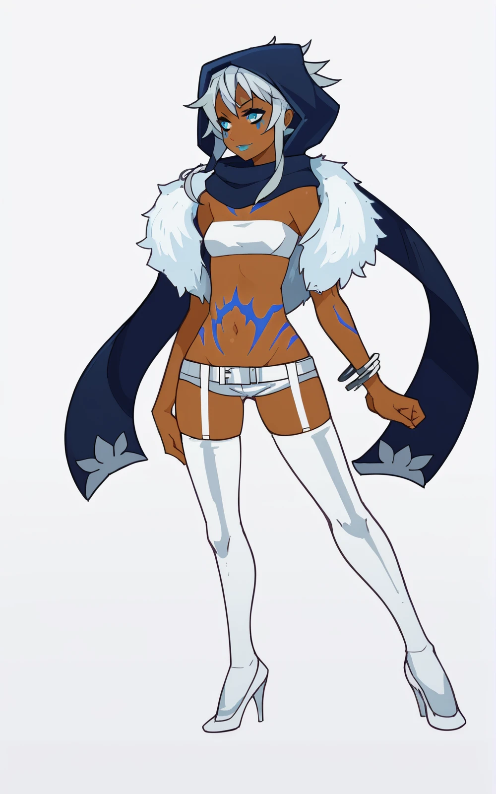 (Icy), blue eyes, white hair, long hair, (white background, solid white background:1.5), (realistic:1.2), (masterpiece:1.2), (full-body-shot:1),(Cowboy-shot:1.2), dark romantic lighting, (highly detailed:1.2),(detailed face:1.2), (gradients), colorful, detailed eyes, (natural lighting:1.2), solo <lora:add_detail:0.3> <lora:BeautifulEyes:0.6> <lora:WinxClubAmplifiedIcy-10:0.9>