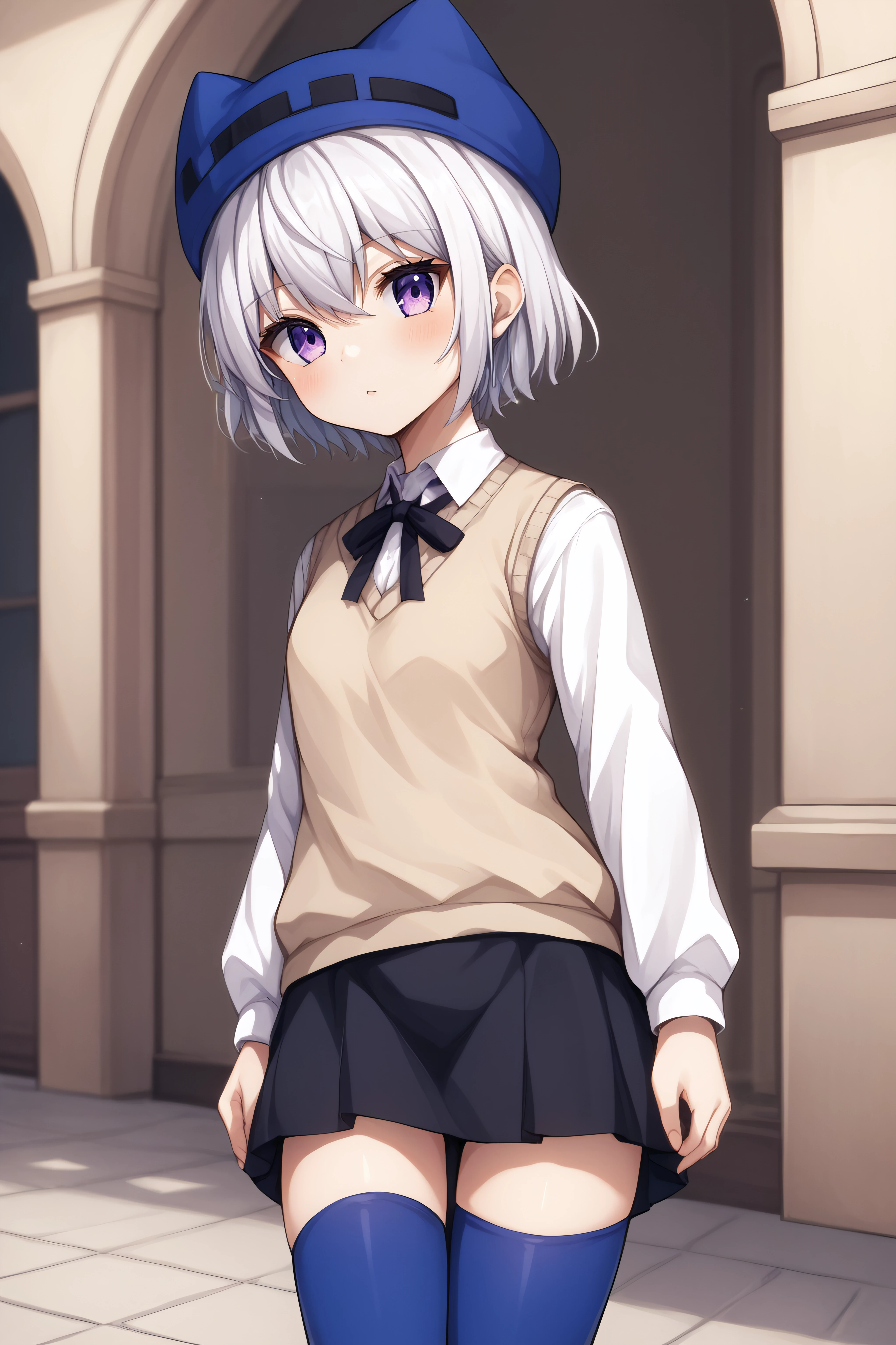 masutepiece, Best Quality,Illustration, Wallpaper, ultra -detail, Little Face Lori、(((molesting)))、Detailed eyes, Complex hairstyle、Sareme、(Frightened:1.3)、((embarrassed from))、(Teary-eyed:1.3)、(((Cute white underwear)))、(Cute shirt、Skirts of light shades)、ample breasts、((Morester))、((Girl being undressed by a man))