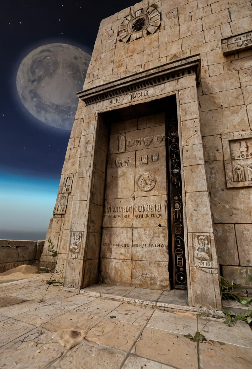 score_9, score_8_up, score_7_up, BREAK, RAW, photo, 8k, very sharp, very detailed, realistic, real, hyper realistic, Photorealistic, real photo, no people, no humans
distant structures, sky, stars, moon, stone wall, tiles, tomb, stone walls, sand,
 <lora:Unreal Tournament 2004 - Facing Worlds - Sun Blade_epoch_11:0.7> facing3worlds,