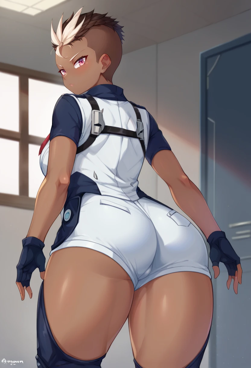 kurapika, curvy, huge breast, thicc ass,captain kirb Style, standing