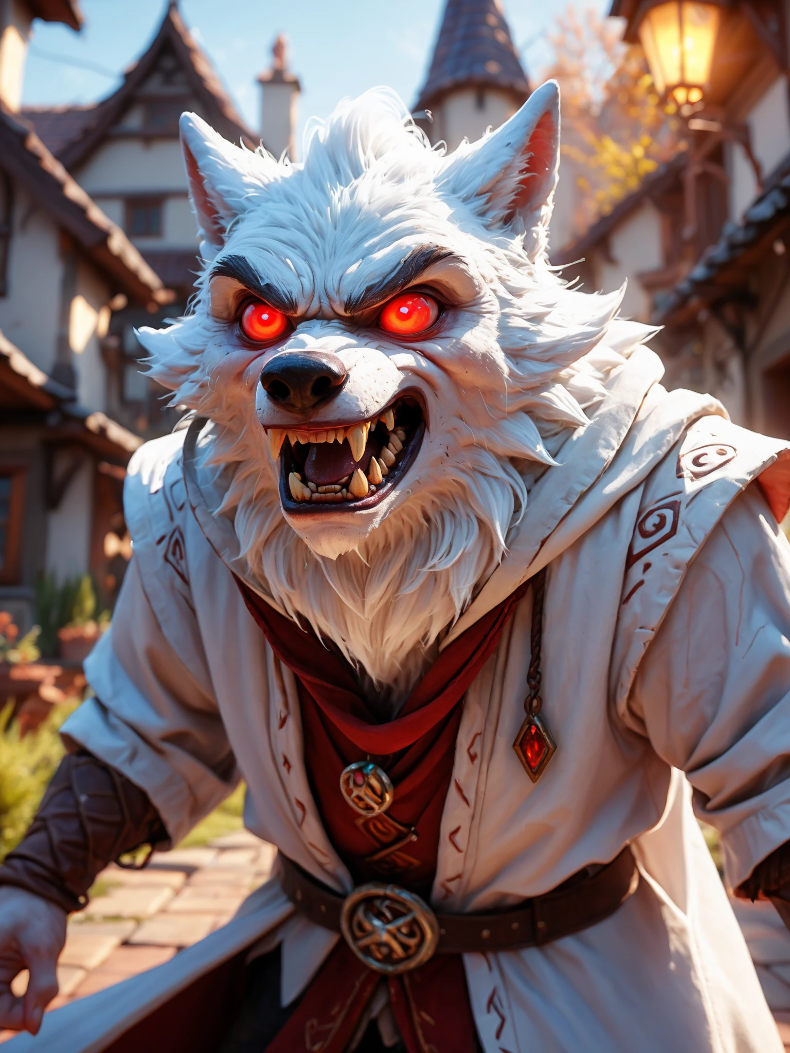 score_9, score_8_up, score_7_up, score_6_up, score_5_up, score_4_up, (angry, mad, big wolf wizard, white fur, red glowing eyes, wearing magical hood, casting magic spells:1.2), village in background, vibrant, concept art, digital art, realistic, hkanimal,
epic action, Unreal Engine, cinematic award winning artwork, many details, extreme detailed, full of details,Wide range of colors., dramatic, Dynamic,Cinematic,Sharp details, Insane quality. Insane resolution. Insane details. Masterpiece. 32k resolution. casting shadow style, cucoloris patterned illumination, dvr-lnds-sdxl, ral-dissolve, ral-ertmsphr, ral-porcelain, ral-pxlprtcl, Niji, aidma-niji