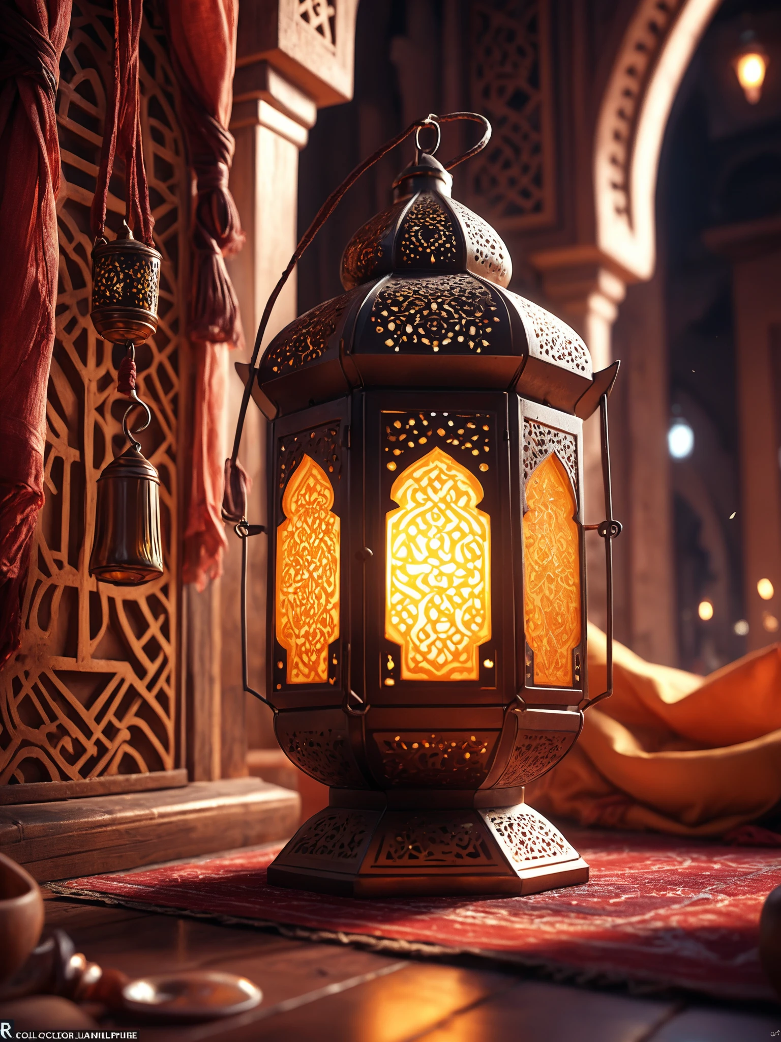 ramadan lantern
epic action, Unreal Engine, cinematic award winning artwork, many details, extreme detailed, full of details,Wide range of colors., dramatic, Dynamic,Cinematic,Sharp details, Insane quality. Insane resolution. Insane details. Masterpiece. 32k resolution. casting shadow style, cucoloris patterned illumination, dvr-lnds-sdxl, ral-dissolve, ral-ertmsphr, ral-porcelain, ral-pxlprtcl, Niji, aidma-niji