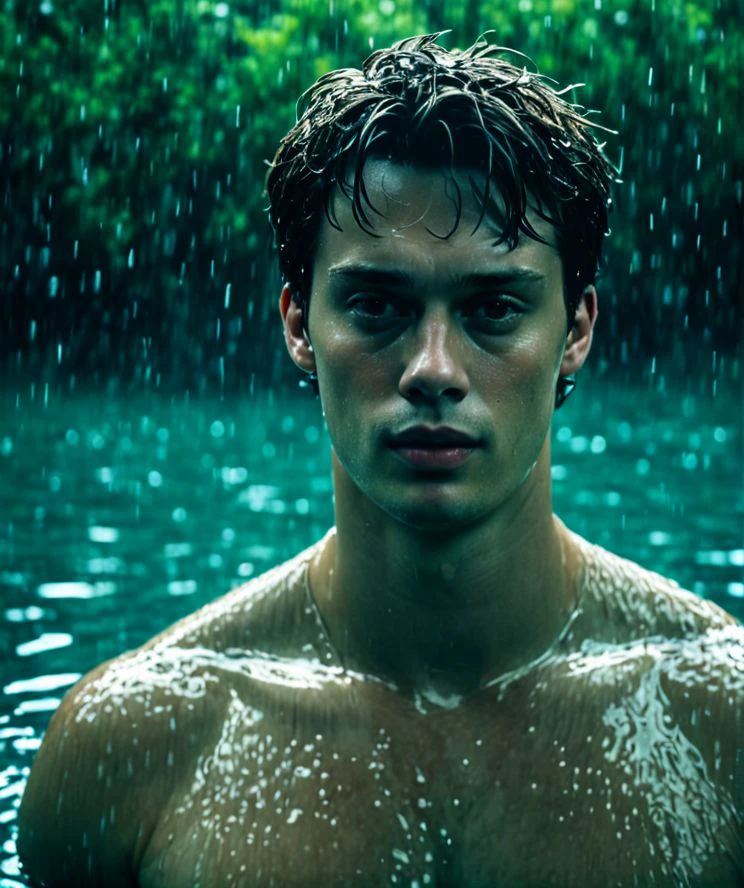 cinematic photo cinematic film still Shirtless Nicholas Galitzine a man <lora:Nicholas-Galitzine:1> in water, caustics . shallow depth of field, vignette, highly detailed, high budget, bokeh, cinemascope, moody, epic, gorgeous, film grain, grainy . 35mm photograph, film, bokeh, professional, 4k, highly detailed