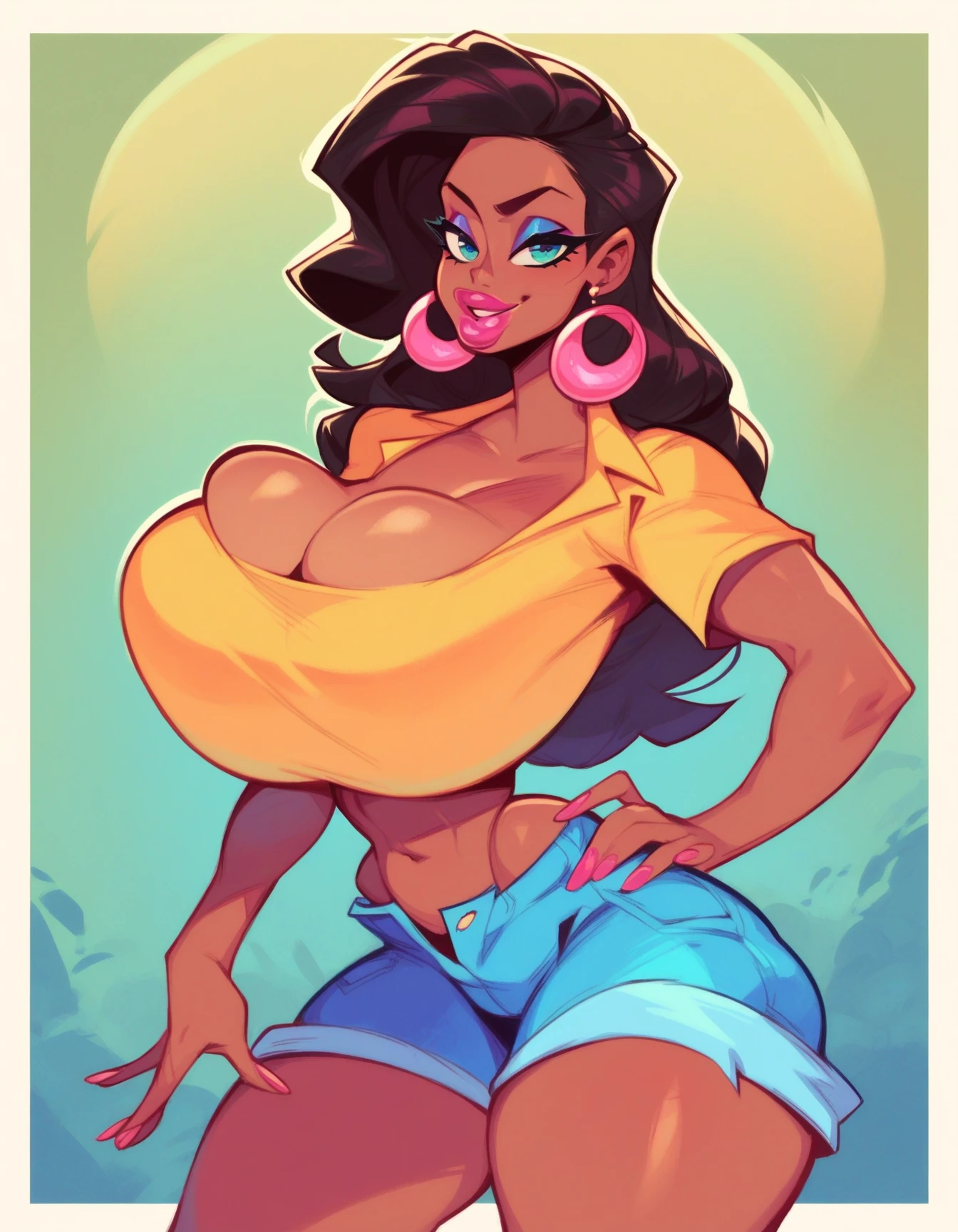 Lobinha girl hot sexy com seios a mostra ((melhor qualidade)), ((obra de arte)), (detalhado), rosto perfeito de corpo inteiro gostosa com bunda grande loira muito loira pele clara