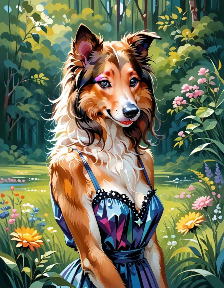 score_9, score_8_up, score_7_up, score_6_up, score_5_up, score_4_up, hud_m4x_4bstr4ct_styl, colorful, abstract, hud_c0llie_can1ne, solo, dog, furry, breasts, dress, <lora:hud_c0llie_can1ne_XLP:0.8>, outdoors, upper body, eyeshadow, lipstick, smile, <lora:colorfulabstractpny:0.8>,