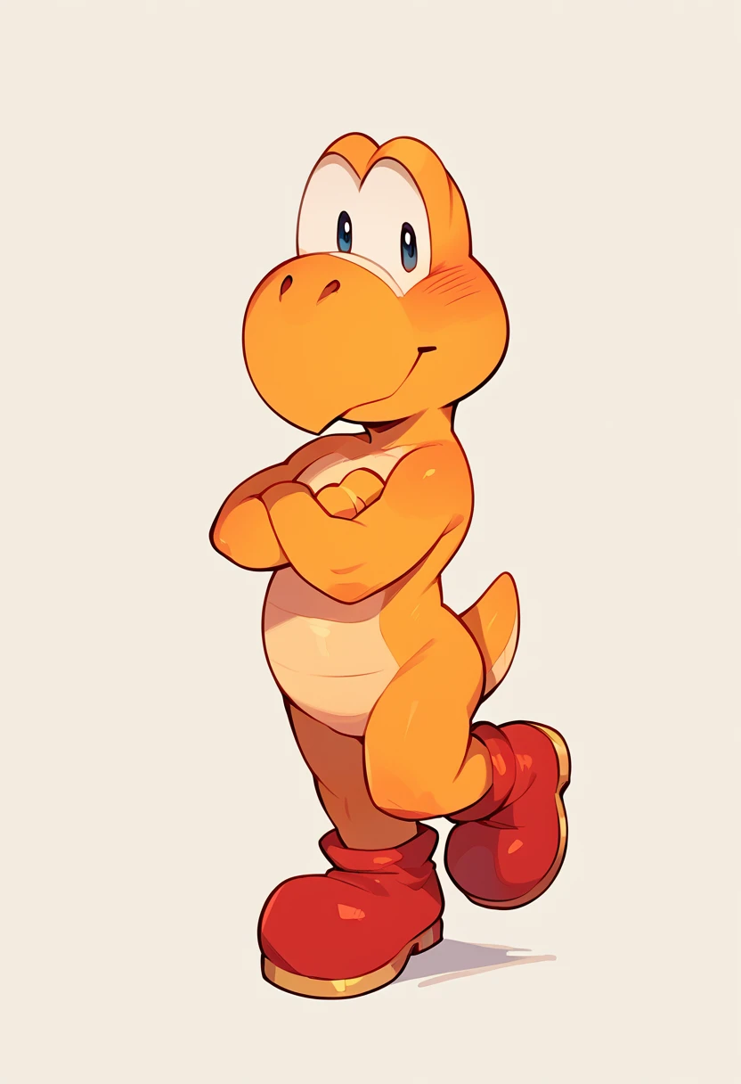 score_9, score_8_up, score_7_up, score_6_up, source_furry, solo, dof, full-length portrait, white background, <lora:CHARACTER_KOOPA_TROOPA_r1:1> koopa_troopa, no_shell:2, nude, red_shoes