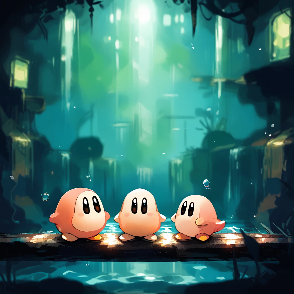 <lora:Rainworld_paintings_artstyle_sdxl:0.8> rainworldartstyle
 <lora:Waddle_dee:1> waddledee, no mouth