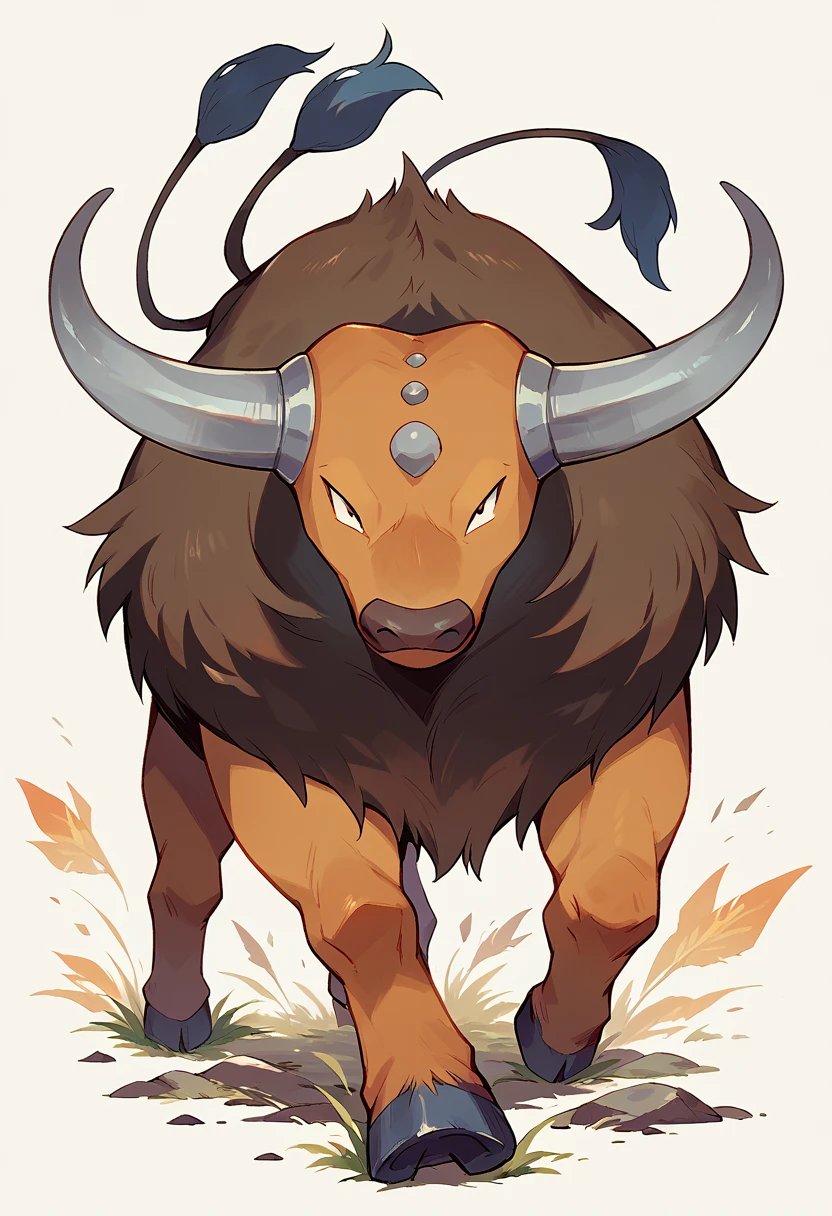 score_9, score_8_up, score_7_up, score_6_up, source_furry, solo, dof, full-length portrait, feral, white background,  <lora:POKEMON_TAUROS:1> tauros, pokemon (creature), bovine, feral, three-quarter view