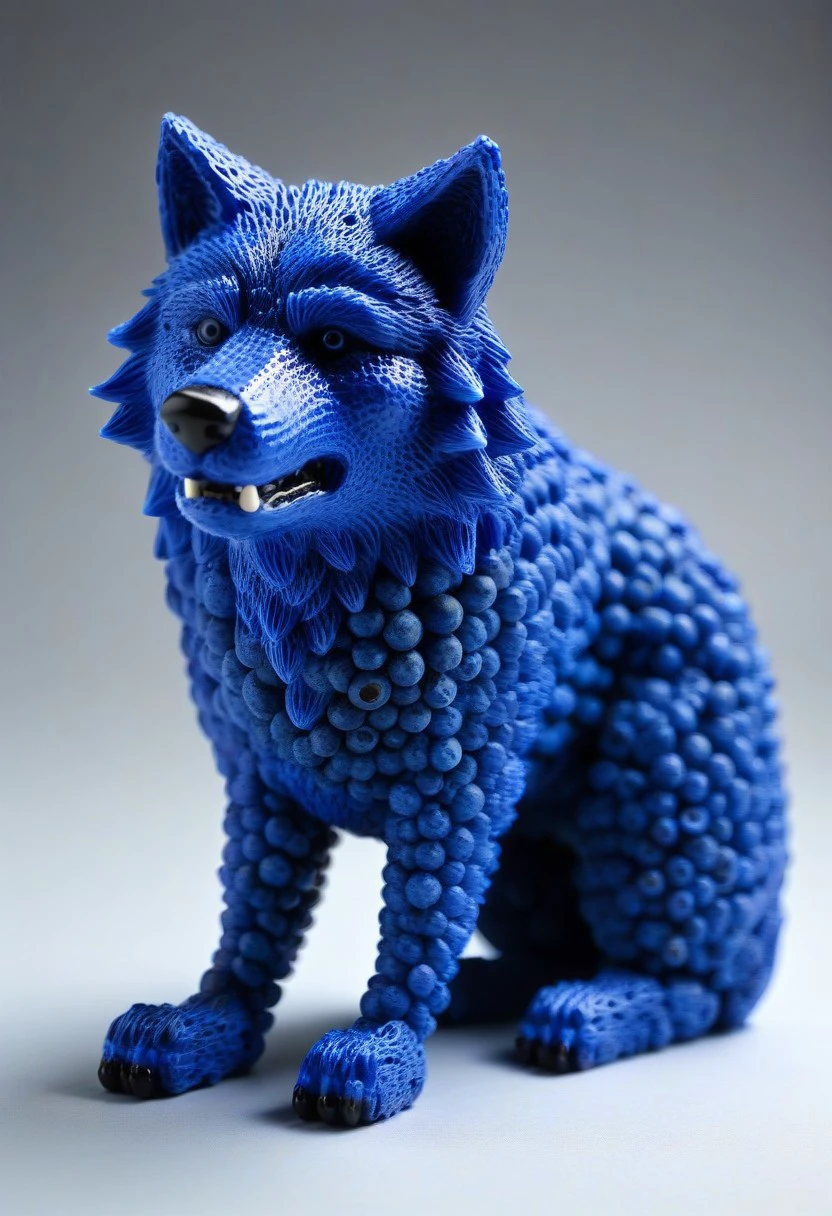 ((wolf made of Blueberry)), good posture