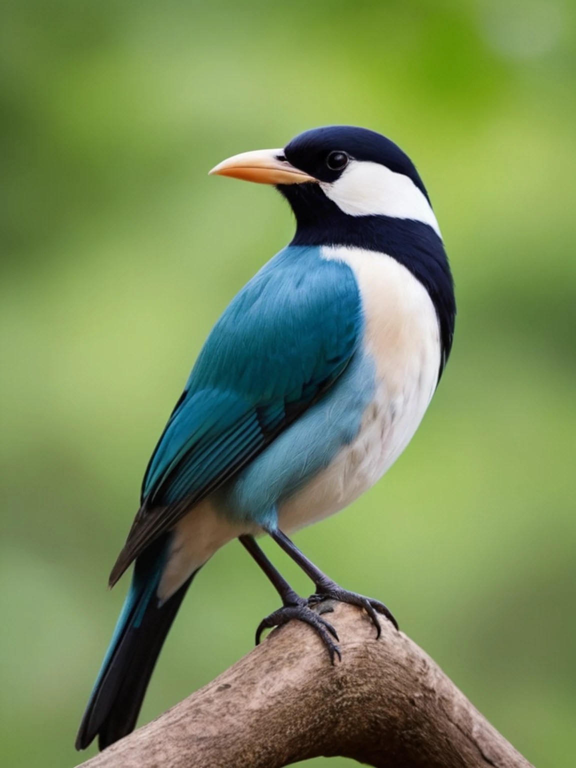 niaoxiansheng, bird, animal focus, blurry, animal, blurry background, no humans, beak, outdoors, tree