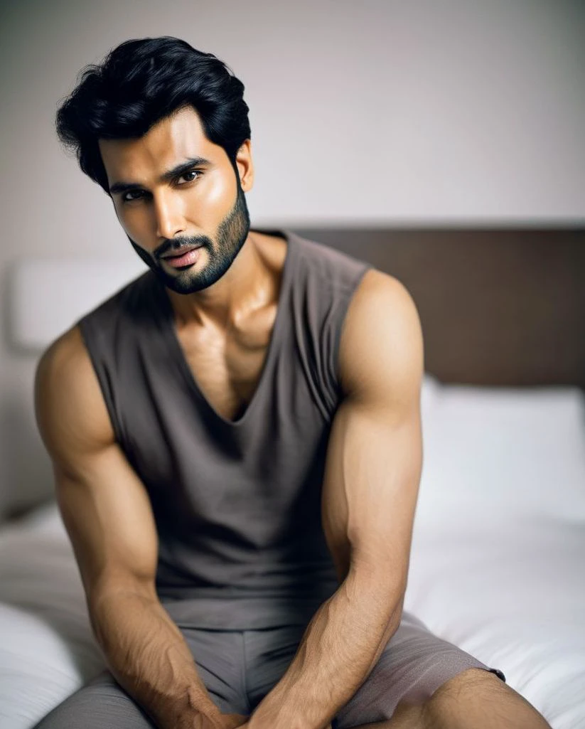 Full body photography, dark questionable hotel room, ((Sendhil Ramamurthy a man <lora:rohit-khandelwal_Sendhil-Ramamurthy:0.9>)), looking into camera, soft cinematic light, adobe lightroom, photolab, intricate, highly detailed, sharp focus, insane details, intricate details, hyperdetailed, low contrast, soft cinematic light, exposure blend, dim colors, dim light,  Award - winning, with Kodak Portra 800, a Hasselblad 500 ,55mm f/ 1.9 lens, extreme depth of field, available light, high contrast, Ultra HD, HDR, DTM, 8K,