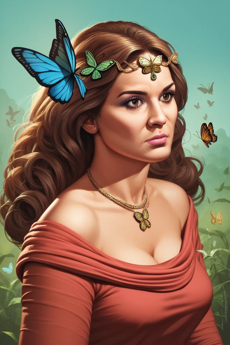 score_9, score_8, score_7, score_6, emanuele_taglietti_style,
1girl, brown eyes, brown hair, bug, butterfly, butterfly hair ornament, circlet, hair ornament, bug, jewelry, necklace, realistic, ryu<lora:EMS-441358-EMS:1.000000>