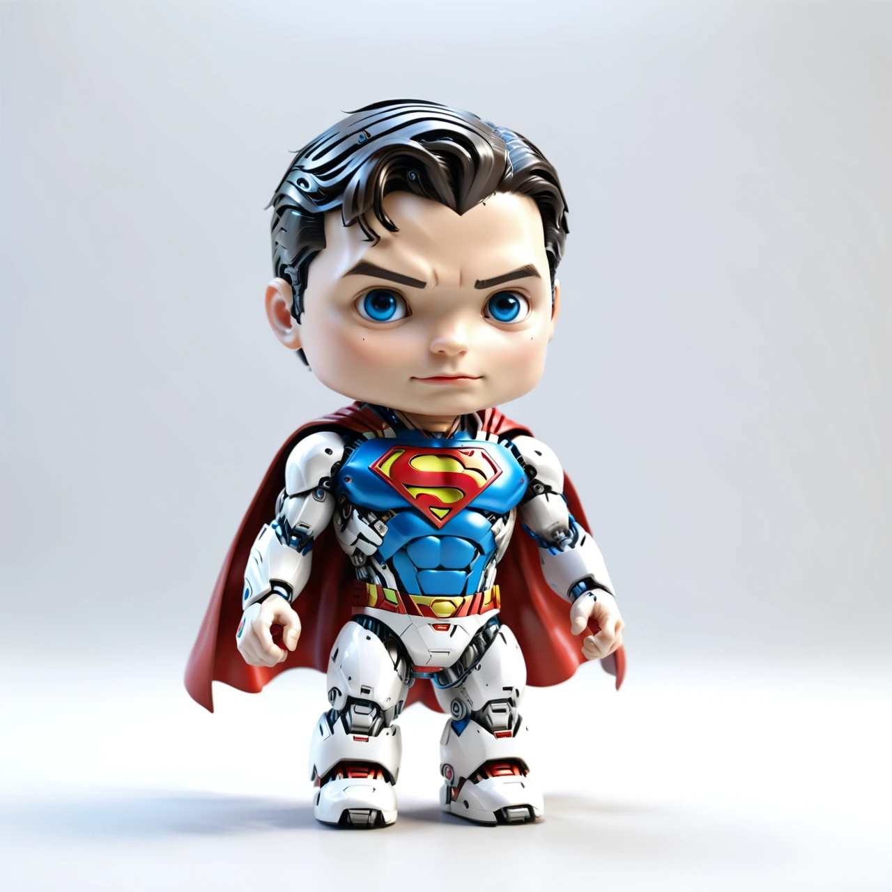 a Jed-Rbmls superman , <lora:Robomals-000006:0.7>,  <lora:Jedtailer:0.4>