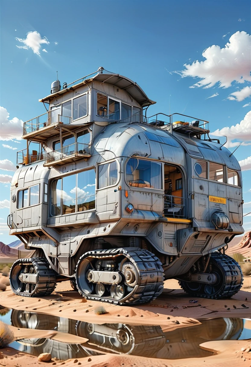 no humans, ground vehicle, sky, outdoors, desert, motor vehicle, cloud, vehicle focus, scenery, building, Tracked Vehicle, Traction City, gray paint,
(ultra sharp focus:2), (detailed windows:2), (thin lines:2), (reflections:2),
(best quality:1.8),
<lora:Apparatus - Traction City Walkers Vehicles_epoch_11:0.8>