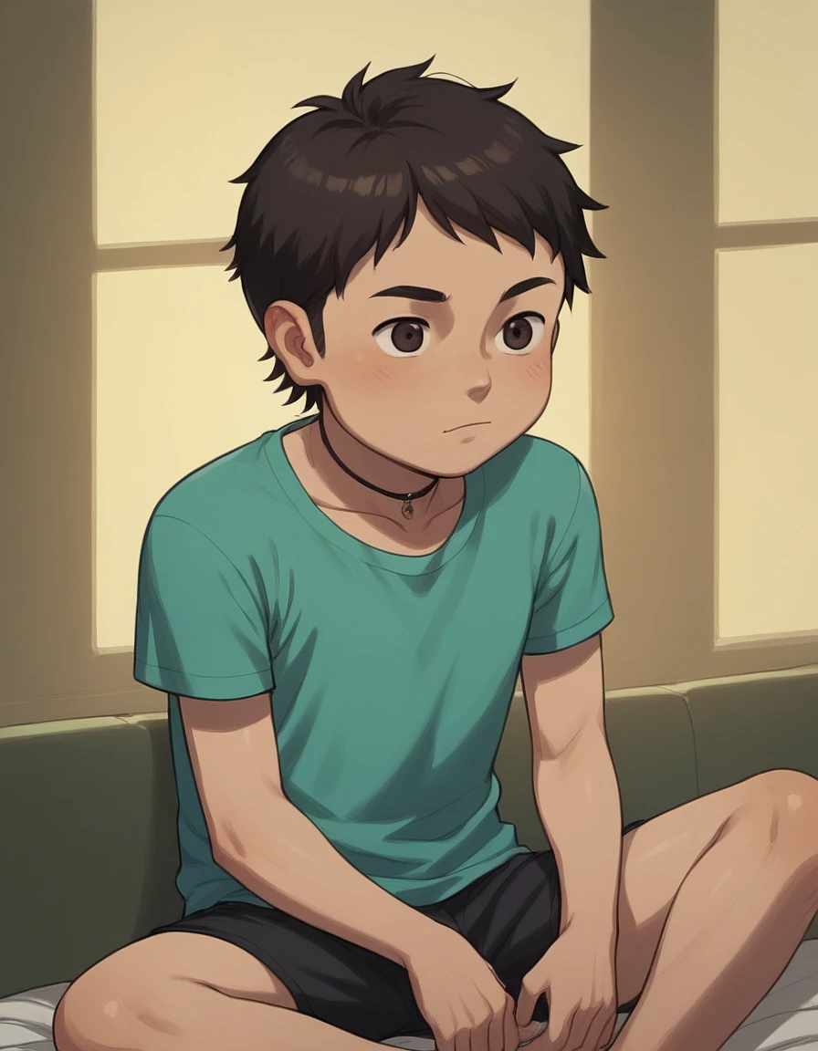 score_9, score_8_up, score_7_up,score_6_up,score_5_up, perfect, perfection, 1boy_child_shota, black_hair, ch41, solo, sitting,