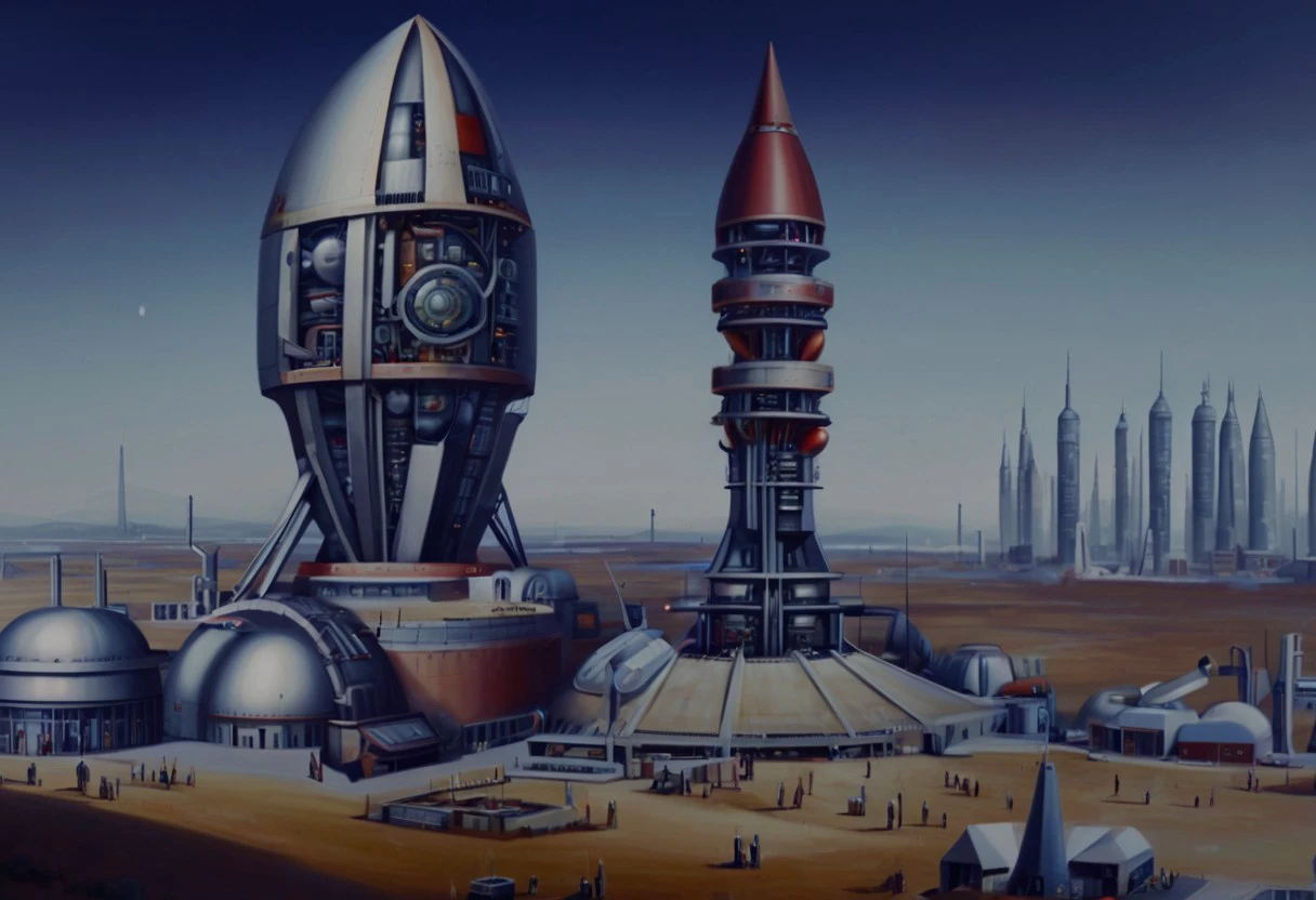 rocketship factory where the homb built a city, technology, architecture, landscape, ygam