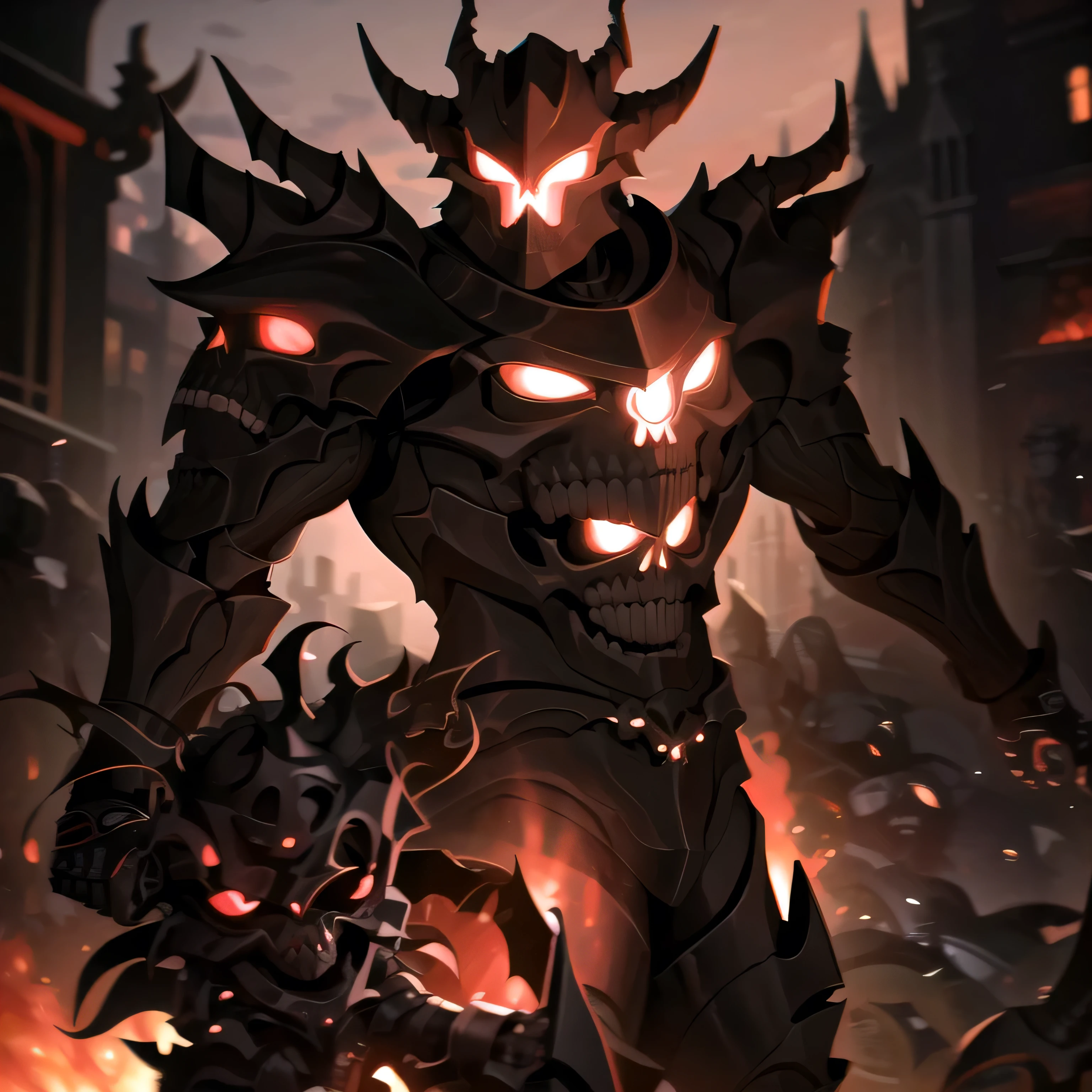 (extremely detailed 8k wallpaper), dark theme, Vampire the Masquerade, modern horror, 2020s, a huge biomechanoid alien monster, with razor claws and razor tails, full of tentacles, skull terror face, monstrous, sharp focus, (subsurface scattering:1.1), award-winning photography, half body shot, supernatural red eyes, dramatic lighting