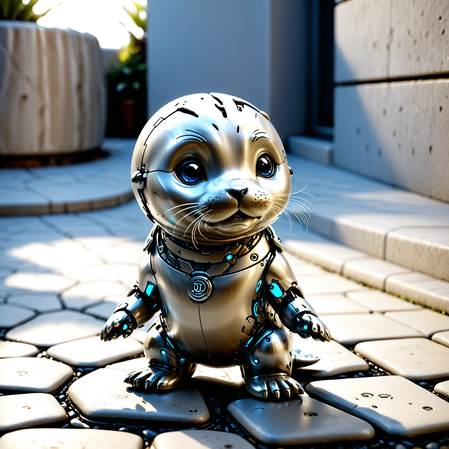 a Jed-Rbmls seal <lora:Robomals-000006:0.9>, cuteness overload, light and shadow by reij-shdwgms <lora:reij-shadowgames-000006:0.7>,