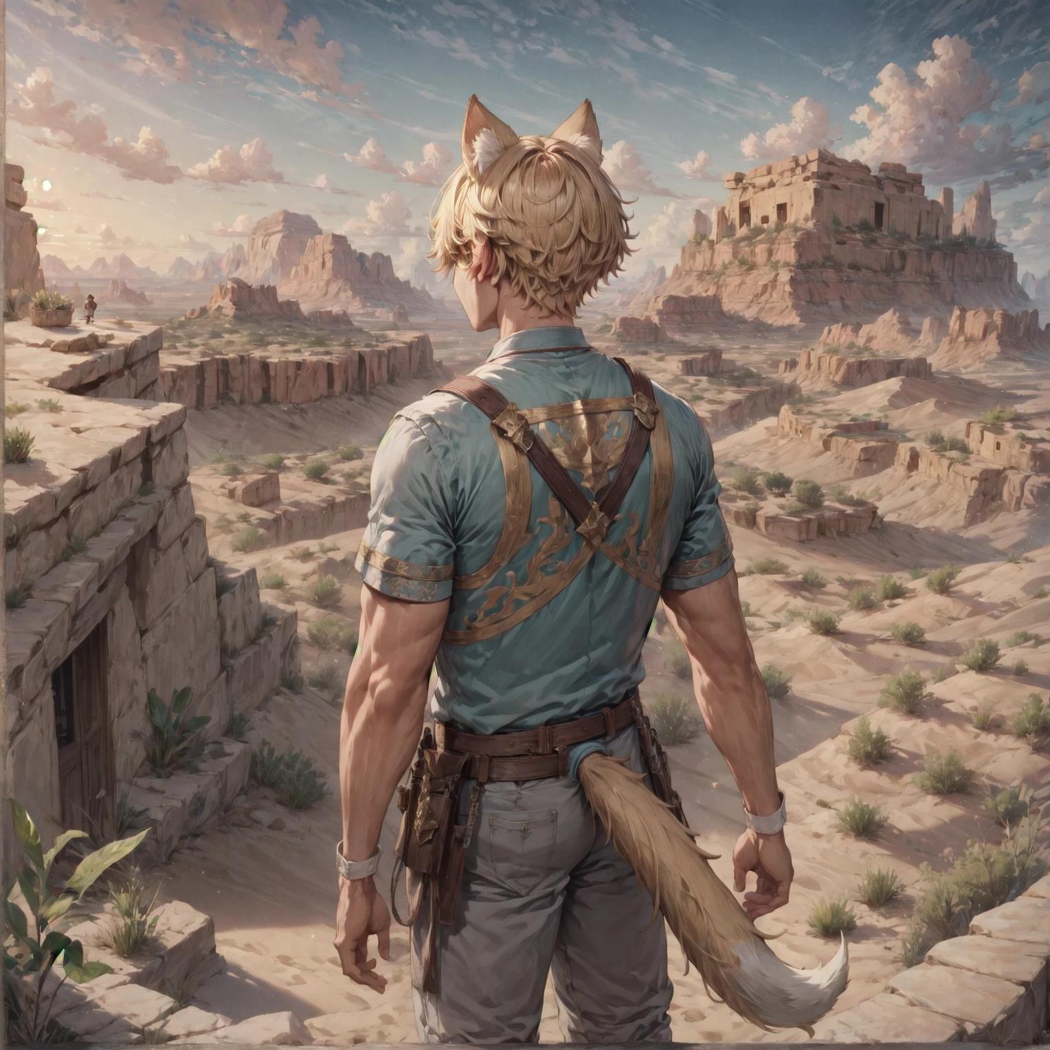 tail, animal ears, multiple boys, outside, desert, <lora:Beastfolk_SD_1.5_r1:0.8>, very detailed, <lora:more_details:0.6>, high quality, highres, masterpiece, best quality, 8k, intricate, detailed, <lora:add_details_xl:0.6>, <lora:sinfully_stylish_SDKL:0.5>, <lora:nudify_xl_lite:0.5>, <lora:epiCRealismHelper:0.5>, <lora:NsfwPovAllInOneLoraSdxl:0.5>, <lora:JuggerCineXL2:0.5>